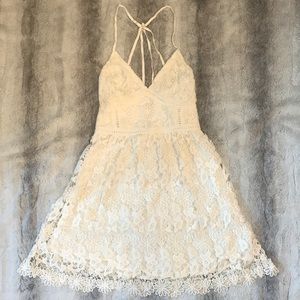 White Eyelet Lace Dress